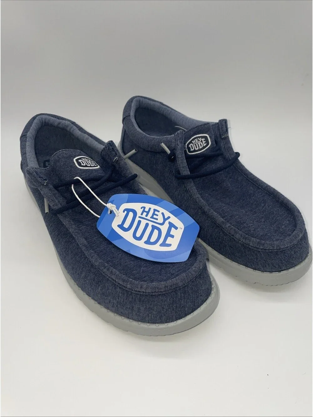 Hey Dude Wally Stretch Jersey Navy Size 14 Men's Shoes New with Tags 45433-030
